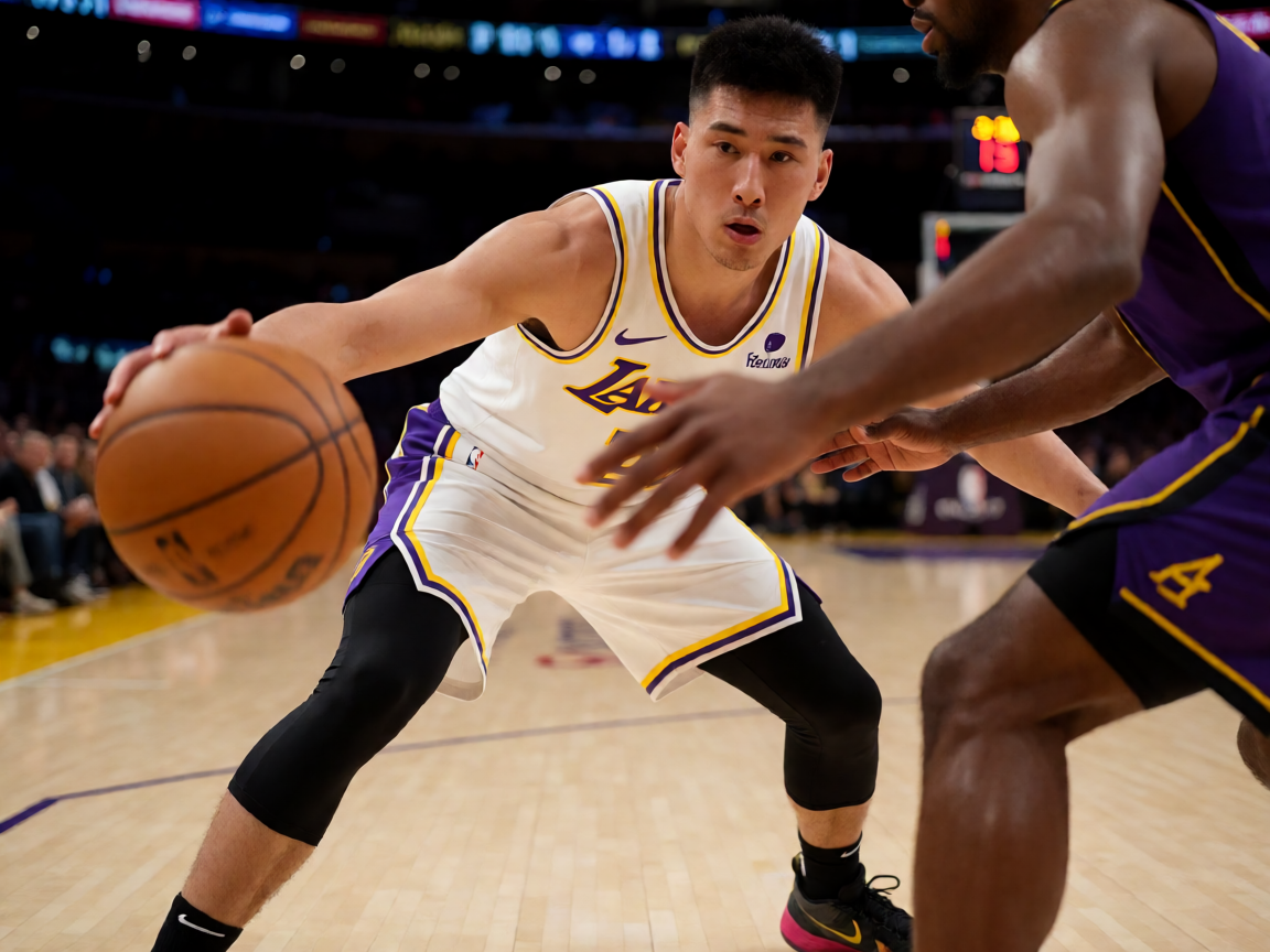 NBA比赛中球员进行防守对抗